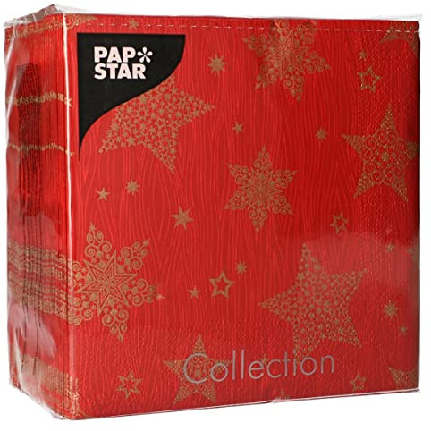 PAPSTAR 88169 Servietten 3-lagig Christmas Shine - 100er Pack