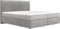 DELIFE Boxspringbett Dream-Well Cord Silbergrau 180x200 cm mit Matratze und Topper