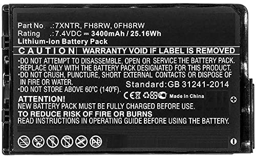 CoreParts Laptop Battery for Dell 26.64Wh 7.4V 3600mAh 25WH, MBXDE-BA0184