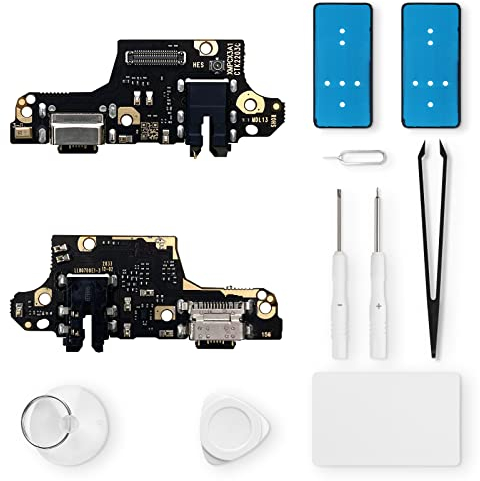 Eonpam Conector de Carga para Xiaomi Poco X3/X3 Pro Puerto de Carga Reemplazo Conector con Auriculares Jack Micrófono + Kit de Reparación