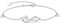 CheersLife Bracelet Cheville Femme Argent Chaînes avec Boules Été Pieds Nus Fête Sur la Plage Chaînes de Cheville avec Zircones, Réglable Chaîne de Pied Cœur Infini