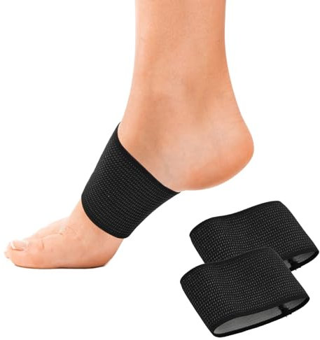 Alivio de fascitis plantar, vendaje para el dolor de arco del pie, inserciones de compresión ajustables para pies planos, fascitis plantar, espolón calcáneo, alivio del dolor 42-48 UE (27-30,5 cm) (A)