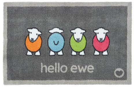 HUG RUG Herdy Hello Ewe Door Mat, 50x75cm