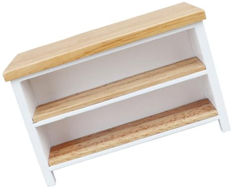 TOYANDONA Puppenhausmöbel Miniatur-möbeldekor Aufbewahrungsschrank Im Maßstab 1:12 Winziges Möbelornament Puppenhaus-tv-Schrank Möbelzubehör Für Miniatur-bücherregal Hölzern Schreibtisch