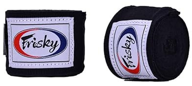 zalati 2 fasce elastiche per polsi da boxe, 5 cm, per arti marziali, kickboxing, muay thai, MMA, allenamento, copertura nera, 5 m