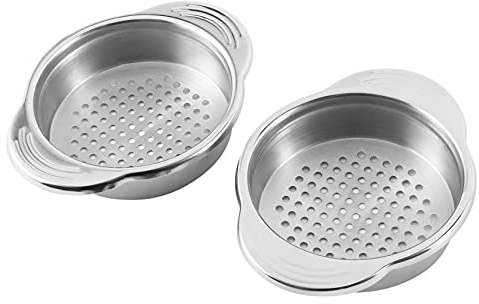 Eighosee Paquete de 2 escurridores de latas de acero inoxidable para alimentos, colador de atún, prensa de aceite, lata de atún, escurridor de aceite, abrelatas, colador de cocina