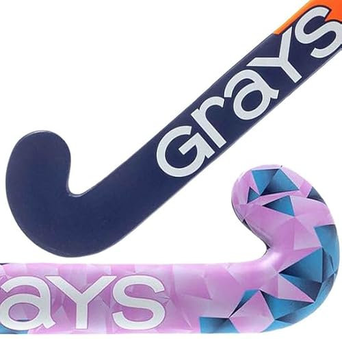 Longstreth Grays Aftershock - Bastone da hockey su prato in legno, profilo Ultrabow per principianti e giovani, ideale per giochi all'aperto, 86,4 cm