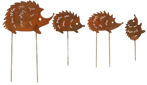 POPETPOP 4pcs Wrought Iron Flowerpot Insert Micro Landscape Hedgehog Potted Hedgehog Stake Bonsai Pot Hedgehog Decorative Hedgehog Garden Planter Hedgehog Garden Hedgehog Figurines