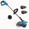 18V Akku Rasentrimmer mit 2X 3.0AH Akku, Ersatz für Makita 18V BL1830,90° Drehkopf, Teleslopstiel, Effizienter Rasenmäher, inkl.10x Metallklinge & 2X Kreissägeblätter, für Rasenflächen