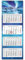 Timr 4-Monatskalender 2025 Polarlichter I Wandkalender 4 Monate I 33 x 90 cm I mehrsprachig D/GB/F/ES I Jahresplaner mit Schieber Mehrblatt-Kalender I Blau Bild-Motiv Berge I tr252