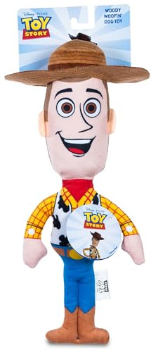 Disney for Pets Pixar Toy Story Woody Plüsch-Hundespielzeug, 22,9 cm | Eingebauter Quietscher, offiziell lizenziertes Disney Pixar-Produkt, niedliches Figuren-Design, lustiges interaktives