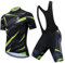 Turbovera Herren Fahrradbekleidung Kurzarm MTB Radsportanzüge Radhose Radtrikot Set Trikot + Radlerhose mit 3D-Gel-gepolsterten Atmungsaktiv (Kurzarm-T-Shirt+Träger-Shorts, 3XL)