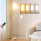 PreeOtti Stehlampe Wohnzimmer, Standleuchte LED Dimmbar Modern mit Fernbedienung, 4 Farbtemperaturen & Stufenlos Dimmbar, Beige Leinenschirm, Leselampe für Wohnzimmer Schlafzimmer Büro