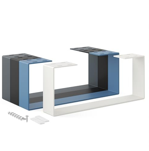 HOLZBRINK Tischbeine Metall Grauweiß 1 Stück | Tischkufen/Tischgestell für Couchtisch, Esstisch, Schreibtisch, Sitzbank | Möbelfüße Size: 50x20cm