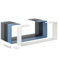 HOLZBRINK Pied de Table en métal Blanc Gris 1 pièce | Support de Table/Cadre pour Table Basse, Table à Manger, Bureau, Banc | Pied Taille: 50x20cm