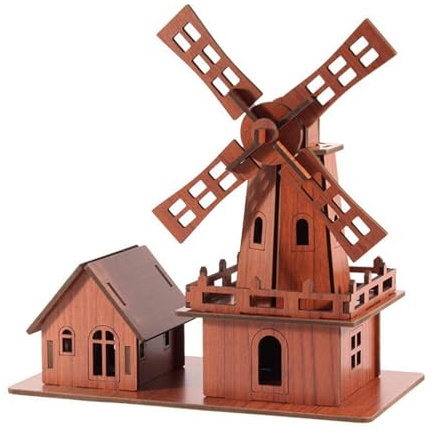 3D-Puzzle, Holzhaus, kreatives Holzhaus, Gebäude für Geschenk, Erwachsene, Kinder, niederländische Windmühle
