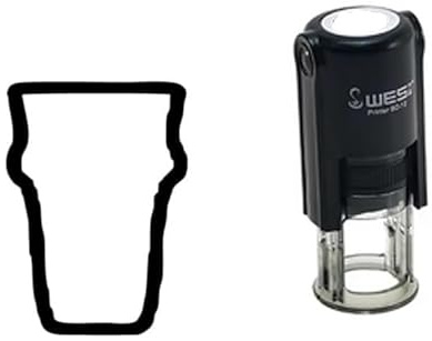 11mm Pint Glass Loyalty Card Stamp - 11mm Black Ink