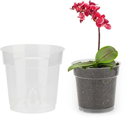 HJYDGJ 15 vasi di fiori trasparenti per orchidee dure, per orchidee, per piante, in plastica trasparente
