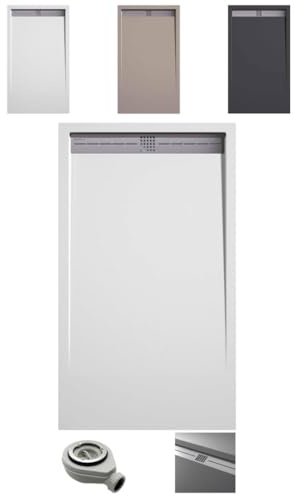 EL BAÑO MODERNO Plato Ducha 70x110CM Antideslizante Resina Antibacteriano | Resistente Agentes Químicos · Incluye Rejilla Desagüe Ducha · Válvula Sifón