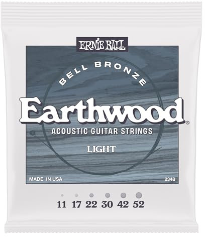 Ernie Ball Light Earthwood Bell Bronze Cuerdas para Guitarra Acústica 11-52