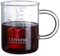 KYEQATY Tazza di caffè in Vetro 450 ml Tazza di Vetro borosilicato Resistente al Calore con Tazza di Tazza di Tazza di Tazza per caffè in Vetro in Scala