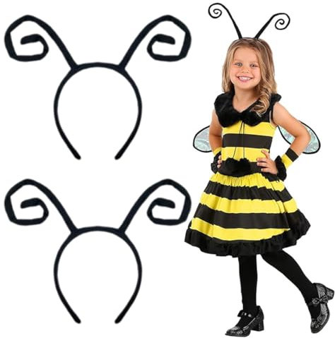LQIOACU 2 Stück Schmetterling haarreif für marienkäfer kostüm damen, Bienen haarreif für Halloween Party Kostüm-Kopfschmuck
