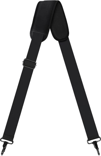 72 inch Shoulder Strap, Universal Replacement Laptop Shoulder Strap with Adjustable Buckles and Metal Hooks for Briefcase Laptop Messenger Bag Crossbody Bag Luggage/Duffel, Black