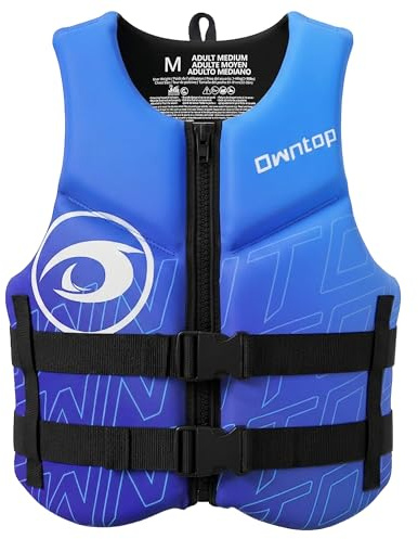 Owntop Chaleco de Ayuda a la Flotabilidad para Adultos | Chaleco de Flotabilidad de Neopreno | Chaleco de Natación Plegable y Ligero con Doble Hebilla | para Kayak, Paddle y Pesca
