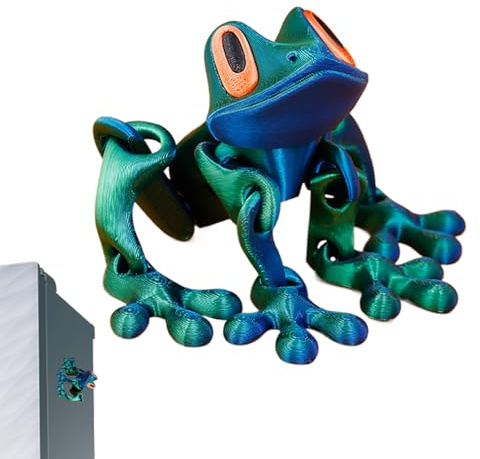 Bedruckter Froschs Mit Mehreren Gelenken, 3D Druck Simulations Froschs Kühlschrankmagnet Flexible Gelenk Frog Ornamente, Niedliche Frog Kühlschrankmagnete Für Heimdekoration, Kühlschränke