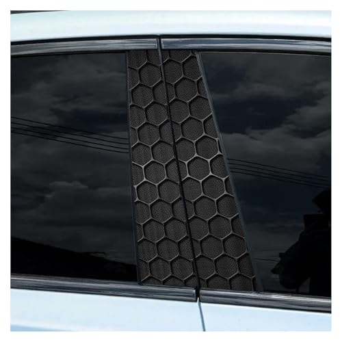 TVVXIO 4 Stück Auto Aufkleber, für DS3/DS3 Racing/DS3 Cabrio/DS4/DS5/DS3 Crossback/DS 4S B Säulen Aufkleber Auto Waben Motiv, Auto Säule Protektor, Auto B-Säule Schutz Aufkleber,A