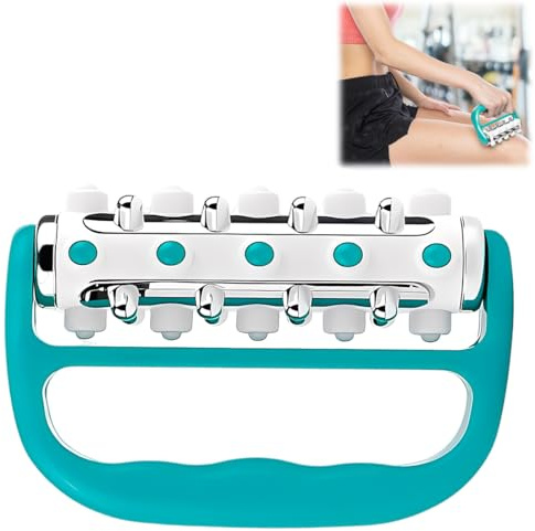 Lymphdrainage Massageroller für Faszien & Narbengewebe – Handmassagegerät für Beine, Arme & Rücken – Grün