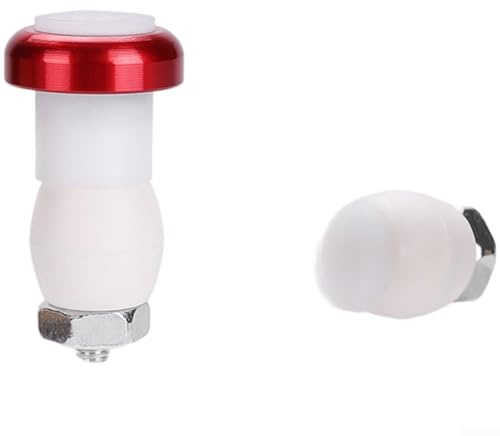 Fahrrad-Lenker-Endlicht aus Aluminiumlegierung mit LED-Sicherheits-Blinker, wasserdicht und verstellbar, für Lenkergrößen 16 - 23 mm (rot)