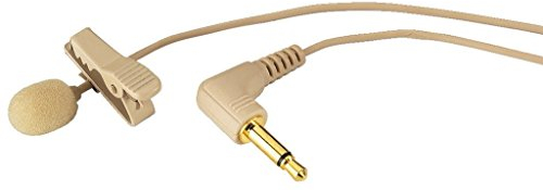 MONACOR ECM-500L/Sk Elektret-Krawattenmikrofon, Kugelcharkteristik, beige