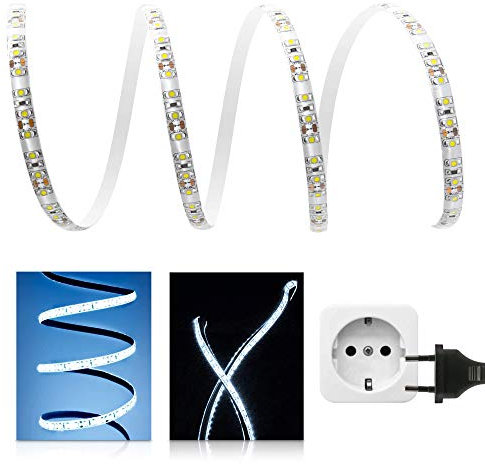 Juego de 2 metros (120 LED/m, IP65, 12 V), incluye fuente de alimentación (3 A, 36 W)