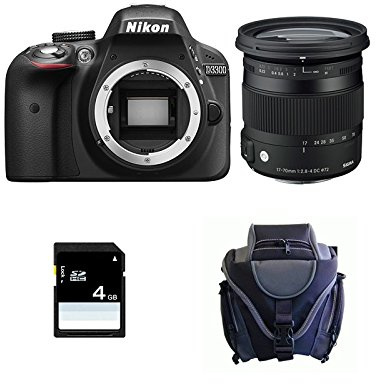 NIKON D3300 + SIGMA 17-70 CONTEMPORARY + Sac + SD 4Go