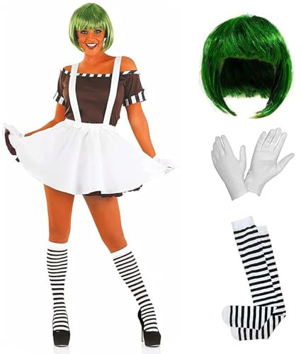 Fun Shack Kostüm Fabrik Arbeiter Zwerg für Damen, Film Charakter, Ideal für Fasching und Karneval, L