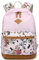 Schulrucksäcke Rucksack Damen Herren Canvas Vintage Schule Rucksäcke für Teens Jungen Studenten Blumen