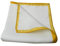 Avantgarde - Pochette Uomo da Tasca Bianca Man Handkerchief Seta Silk Bordo Diversi Colori (Taglia Unica, bordo alto giallo ocra)