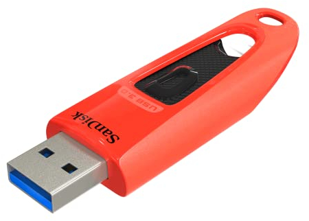 SanDisk Ultra Chiavetta USB 3.0 da 64GB, fino a 130 MB/s, Rosso
