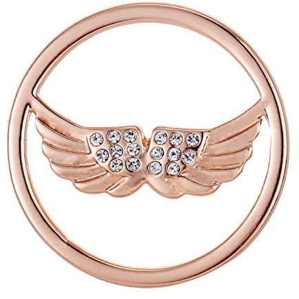 Morella Damen Coin 33 mm Engelsflügel Rosegold