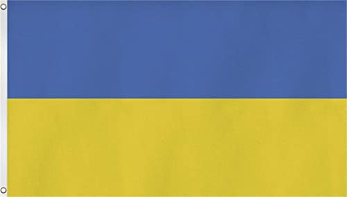 normani Fahne mit Zwei Metallösen zur Befestigung - Größe 90 x 150 cm Farbe Ukraine