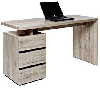 Jahnke Schreibtisch, Holzdekor, braun, 140 x 55 x 75.5 cm