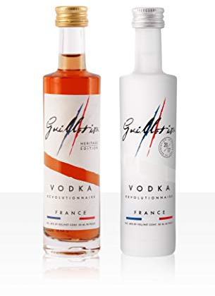 Lot 2 mignonnettes 50ml de Guillotine Vodka Originale & Heritage