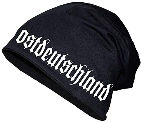Spaß Kostet Herren Long Beanie Ostdeutschland altdeutsche Schriftart Größe XS bis XXL