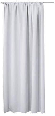Laneetal Thermovorhang, Verdunklungsvorhang für Wohnzimmer Schlafzimmer, Blickdicht, mit Kräuselband für Schiene, 250g/m² Schwere Wärmeisolierende, 140 x 225 cm, Weiß