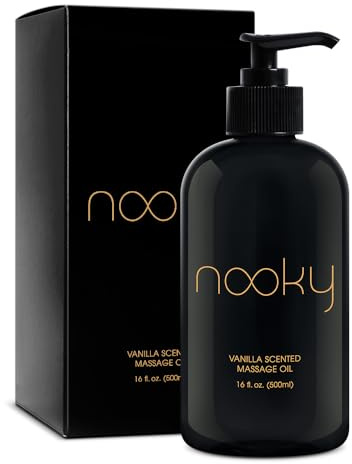 Nooky Vanilla Massage Oil with Fractionated Coconut Oil.16 Ounce