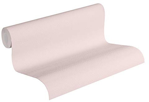 Livingwalls Jette Vliestapete Tapete Uni 10,05 m x 0,53 m rosa Made in Germany 373652 37365-2