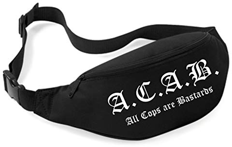 ACAB Bauchtasche | 1312 Hooligans Ultras Fussball Sport (Schwarz)