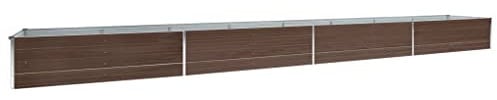 vidaXL Hochbeet Pflanzkübel Pflanzbeet Gemüsebeet Gartenbeet Frühbeet Blumenkasten Pflanzkasten Garten Verzinkter Stahl 600x80x45cm Braun