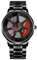 DriftElement Felgenuhr Herren - Motorsport Armbanduhr im 3D Felgendesign aus Edelstahl (Schwarz Rot)